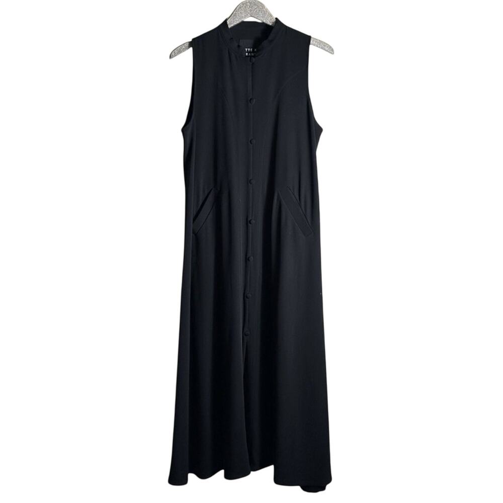 Bitte Kai Rand Black Sleeveless Button Front Dress